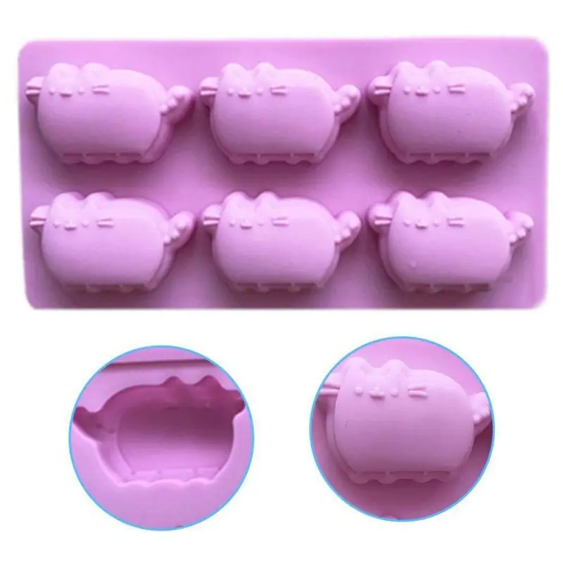 

Cute Cartoon Cat Cake Mold 6/12/15 Holes Silicone Baking Mold Chocolate Cupcake DIY Wedding Cake Baking Tools
