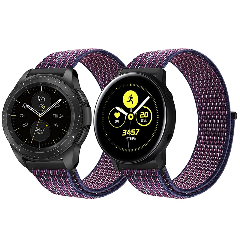 Ремешок для Galaxy Watch 42 мм& Galaxy часы активное 40 мм и Шестерни S2 спортивные 20/22 мм нейлоновый спортивный бесшовный ремешок на запястье для девочек; Мини-Юбка Для Amazfit Bip