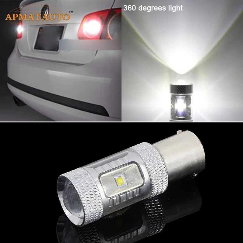 2-For-Volkswagen-VW-Golf-MK2-MK3-MK4-MK5-1156-P21W-Canbus-Error-Free-12V--for-Cree-Chips-LED-Car-Reverse-Bulb-Rear-Light-White