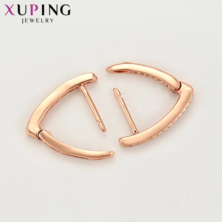 Xuping модные ювелирные изделия элегантный уникальный дизайн розовое золото-цвет покрытием обручи серьги для женщин Подарки S105.2-97609