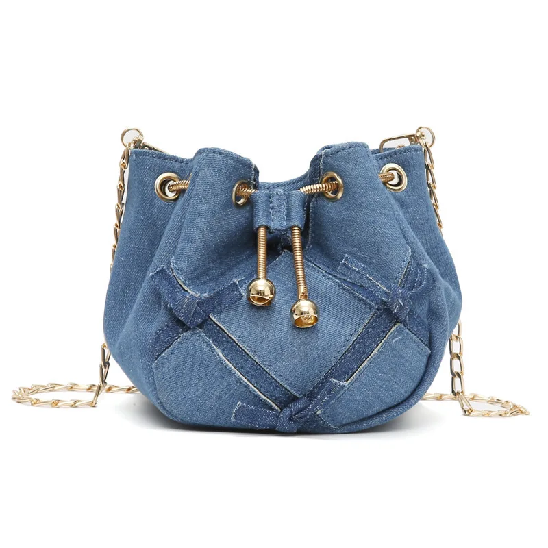 

2019 new women bags crossbody bags pu leather luxury designer handbags Temperament frosted fashion chain bucket bag