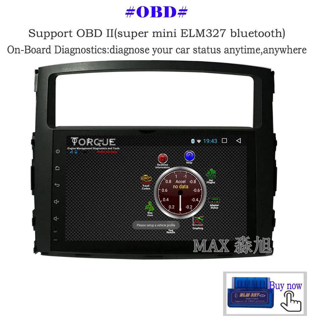 Discount MAX Android 8.1.0 Car DVD For Mitsubishi PAJERO V97 2006 2007 2008 2009 2010 2011 2012 2013 2014 2015 Radio RDS GPS Free Map SWC 12