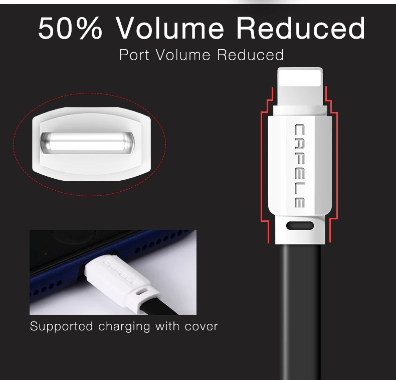 CAFELE USB Cable for iPhone X 10 8 8 plus Charging Cable Fast Charger Data IOS Cable for iPhone 7 6s 5s iPad Mobile Phone Cables (8)