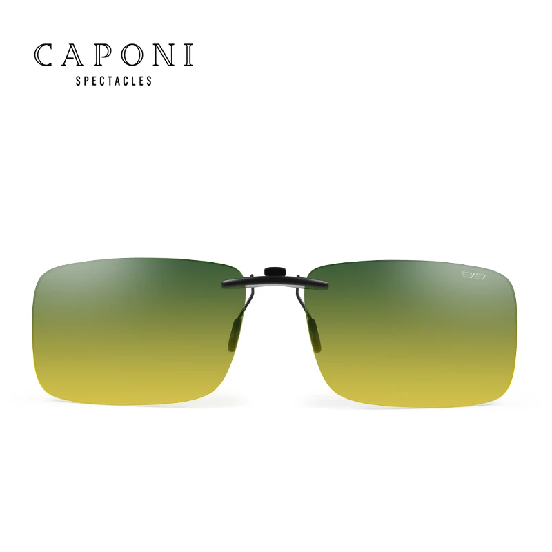 CAPONI солнцезащитные очки для дня и ночи с клипсой, поляризационные функциональные цветные линзы, очки с клипсой для ночного видения, для вождения глаз, контакты RY1287 - Цвет линз: Small