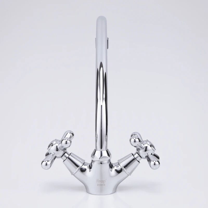 FRAP 1 Set Modern Style Deck Mounted Brass Solid Kitchen Faucet Chrome Finish Cold and Hot Water Mixer torneiraS monocom F4125 FRAP 1 Set Modern Style Deck Mounted Brass Solid Kitchen Faucet Chrome Finish Cold and Hot Water Mixer torneiraS monocom F4125