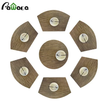 

7pcs Newest Wedge Placemats Set with Centerpiece Washable Durable Heat Insulation Table Placemat Pad Mat for Kitchen Table Decor