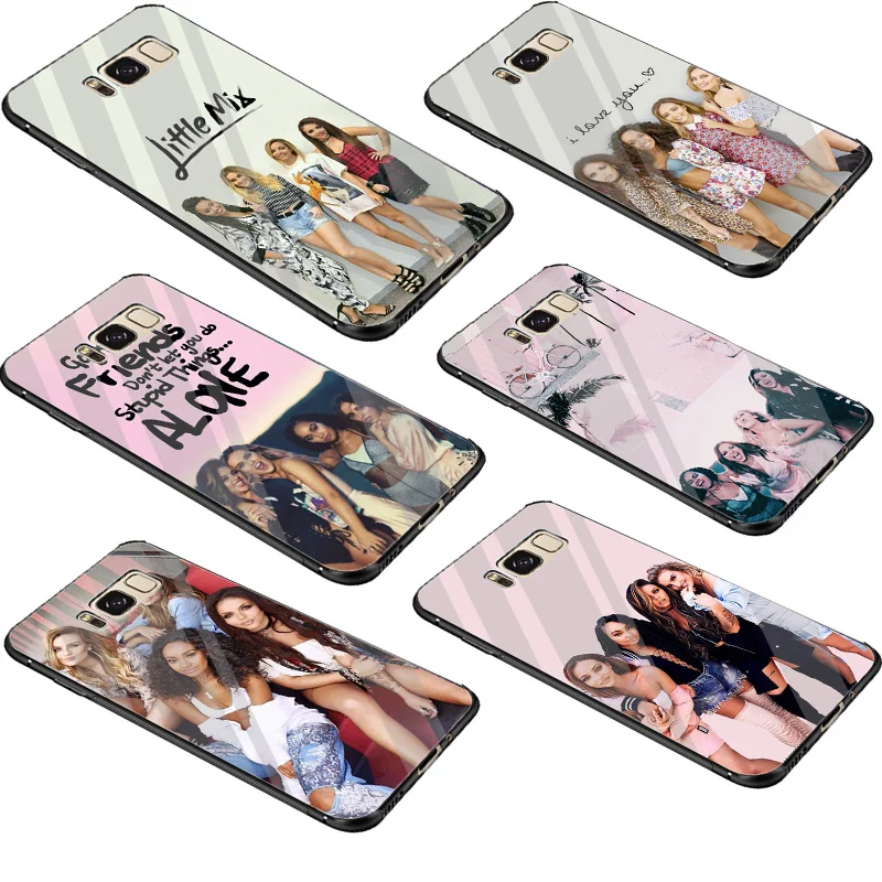 Чехол из закаленного стекла little mix для Samsung Galaxy A10 A20 A30 A40 A50 A60 A70 S7 Edge S8 S9 Plus Note 8 9 S10 |