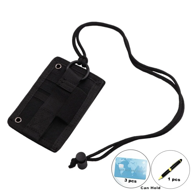

ID Card Badge Holder Lightweight Detachable Hook Neck Hanging Tag Case Organizer Outdoor Tool