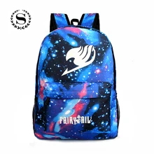 Fairy Tail Printing Women Backpack Anime School Bags Teenagers Girls Cartoon Travel Nylon Bag Mochila Galaxia