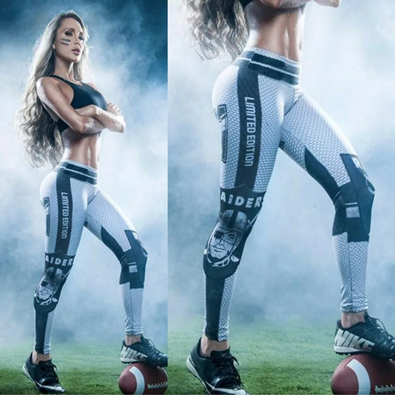 Women's Sports Yoga Pants Compression Running Tights Leggings Gym Athletic Skinny Fitness Sportswear American football Trousers (7)