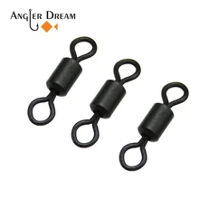 Anglerdream Best 50 шт. матовый черный Роллинг Поворотный Размер 4(Великобритания Размеры 8) карп Рыбалка Вертлюги Карп Рыболовные Снасти Терминал компонент