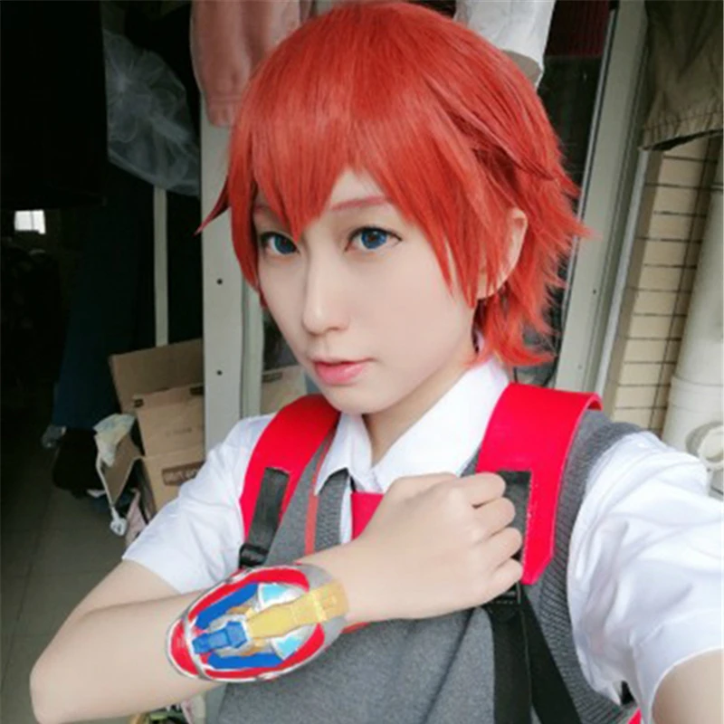 Парики для косплея Yuuta из аниме SSSS.Gridman Аксессуары костюма SSSS Gridman красные