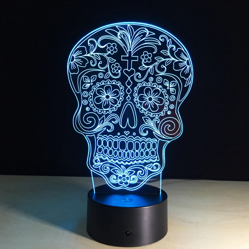 skull desk lamp