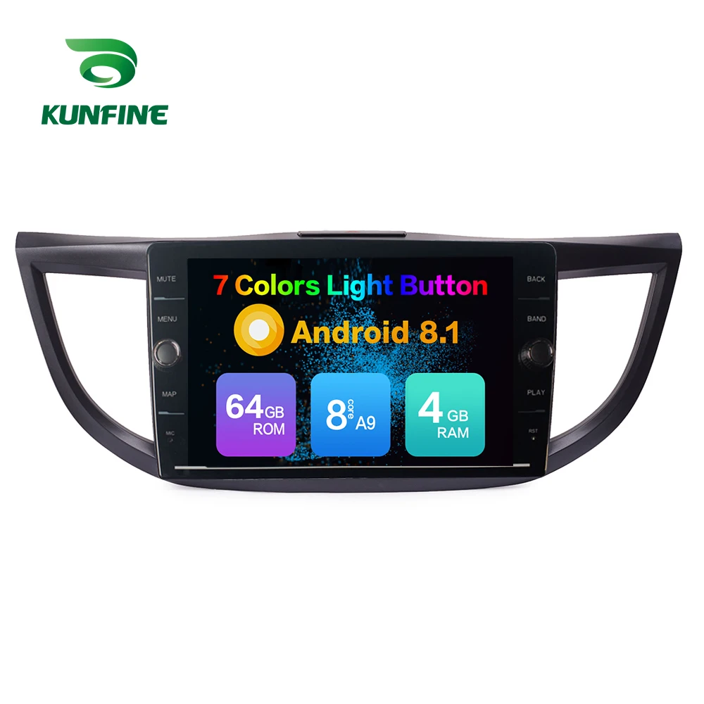 Восьмиядерный 4 Гб ОЗУ 64 Гб ПЗУ Android 8,1 автомобильный DVD gps плеер Deckless стерео для Honda CRV 2012- радио головное устройство