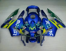Высокое качество fairngs для Honda CBR600RR 03 04 синий зеленый впрыска мотоцикл обтекателя комплект CBR 600RR 2003 2004 LY25
