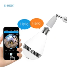 Bulb Lamp Wireless IP Camera Wifi 960P Network Panoramic FishEye Home Security CCTV Camera 360 Degree Night Vision Support 128GB