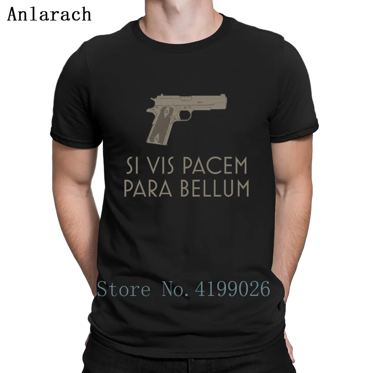 1911 45 пистолет Si Vis Pacem Para Bellum Футболка против морщин юмористический Солнечный