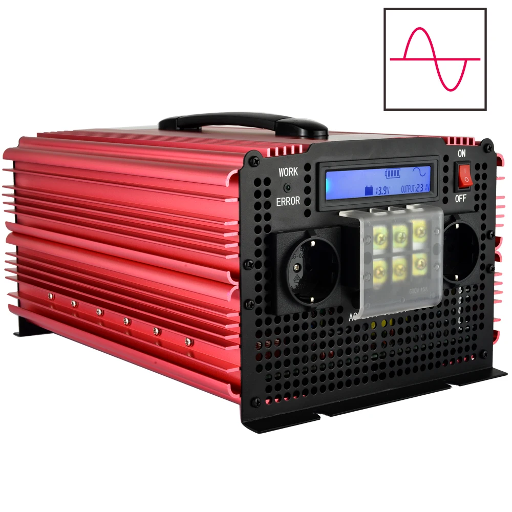 Pure sine wave inverter 3000W 3200W /6400W peak new DC 12V to 220V 230V