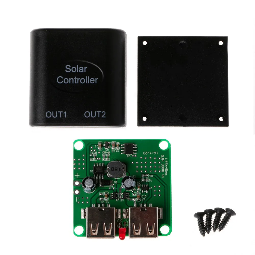 5V 2A + 9V DC солнечная панель Внешний аккумулятор USB регулятор заряда напряжения