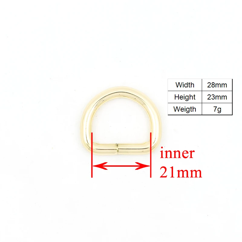 Металлические Кольца D для питомца ошейник щенка 20 мм лямки кожаный мешок Запчасти для швейной машинки diy аксессуары d-образная Пряжка DK20J