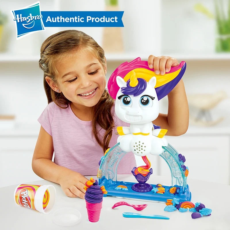 Набор для мороженого Hasbro Play-Doh Tootie the Unicorn с 3 нетоксичными цветами Play Doh color Swirl Compound