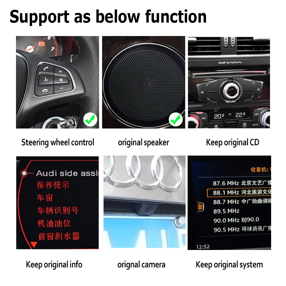 Top Car Android screen For Audi A5 8T 8F 2016~2019 MMI touch display GPS Navigation radio stereo Audio head unit multimedia player 2