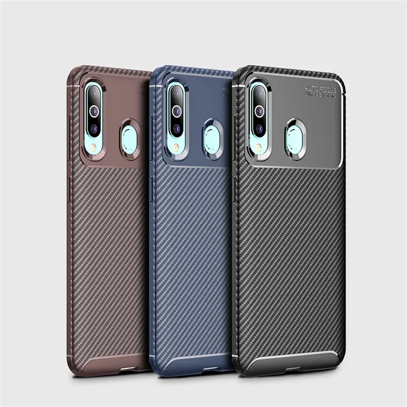 Carbon Fiber Case For Samsung Galaxy A60 Case High Quality Diamond Grid Design Cover For Samsung Galaxy A60 A605F A605DS Case
