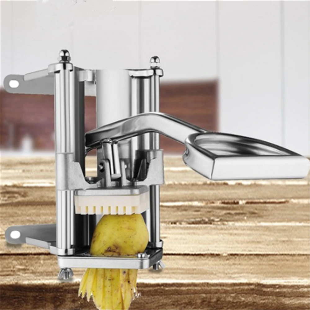 

Commercial Household Manual French Fry Cutting Stainless Steel Potato Cucumber Vegetable Cutter Slicer Chipper 3 Blades