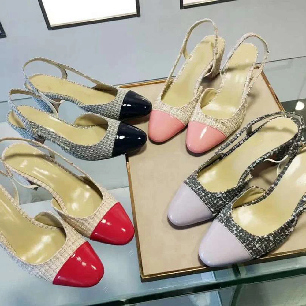 

Chueyz New Fashion Summer Sandals Women Genuine Leather High Heels Shoes Summer Pointed Toe Sandals Slip-on Shoes Size 34-42