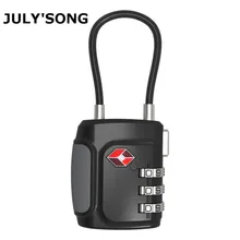 JULY'S SONG TSA 3 Digit Code Combination Customs Locks Anti-theft Padlock For Travel Luggage Suitcase Solid Code Locks