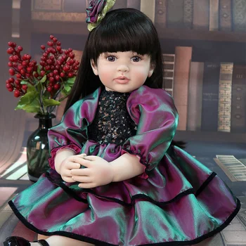 

60cm Silicone Vinyl Reborn Baby Doll Toy Lifelike Princess Toddler Alive Bebe reborn Birthday Gift Girls Play House Boneca