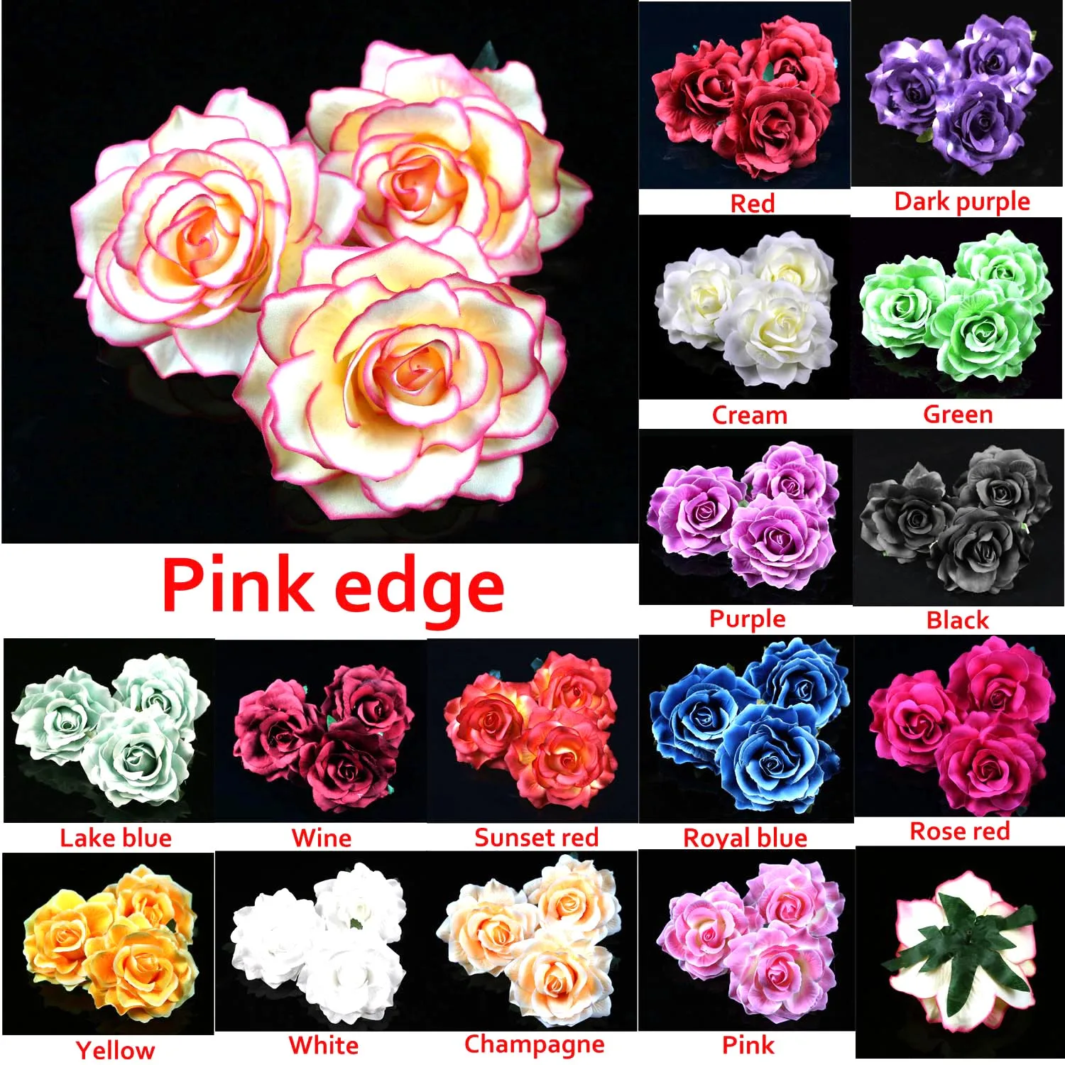 20PCS/lot 12cm Artificial Roses Flower Heads Bulk Velvet rose Wedding Rose Fake flowers Multiple color