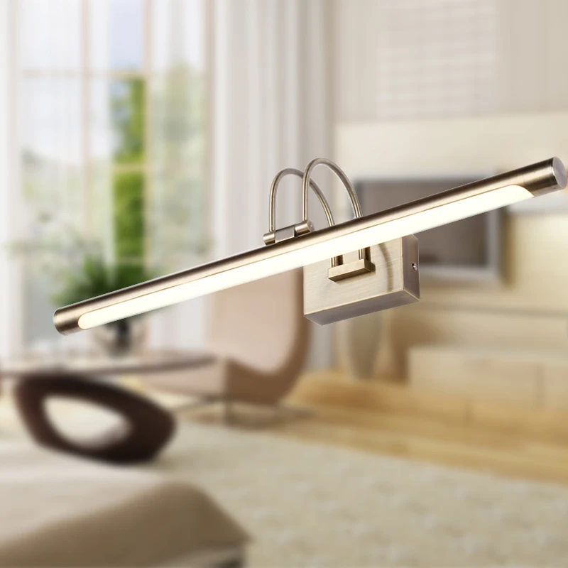 Lyfs 42 CM البرونزية الحمام أدى مرآة ضوء الحائط LED الحمام الغرور الماكياج أضواء الجدار مرآة الجبهة مصباح 85-220 V