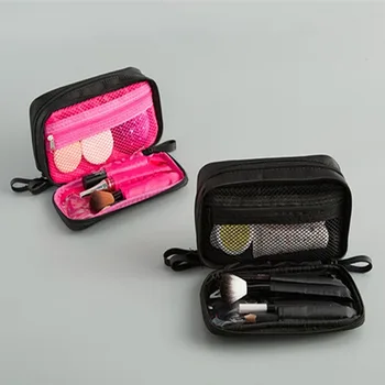 

Double layer Travel Nylon beauty makeup bags water-proof cosmetics bags bathroom organizer of Women portable bath washing up bag