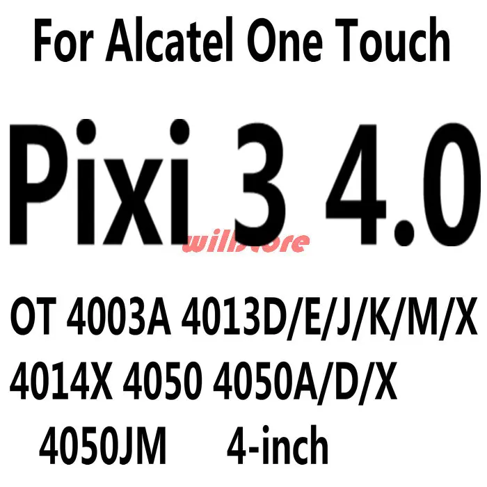 Закаленное Стекло Экран Защитная пленка для Alcatel One Touch Pop 2 3 4 4+/C3 C5 C7 C9/Idol 3 4 4S 4,7/Pixi 3 4 3,5 4 4,5 5 5,5 6 - Цвет: Alcatel Pixi 3 4