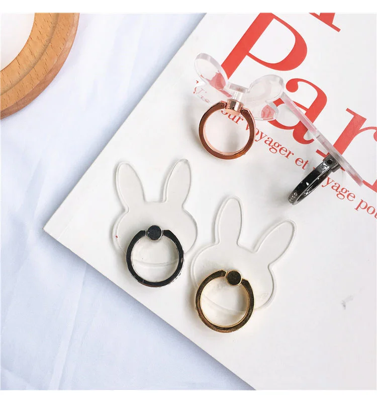 Дизайн 1 шт прозрачный держатель для мобильного телефона Подставка кольцо милые звезды кролик кольцо на палец с бабочкой держатель Поддержка