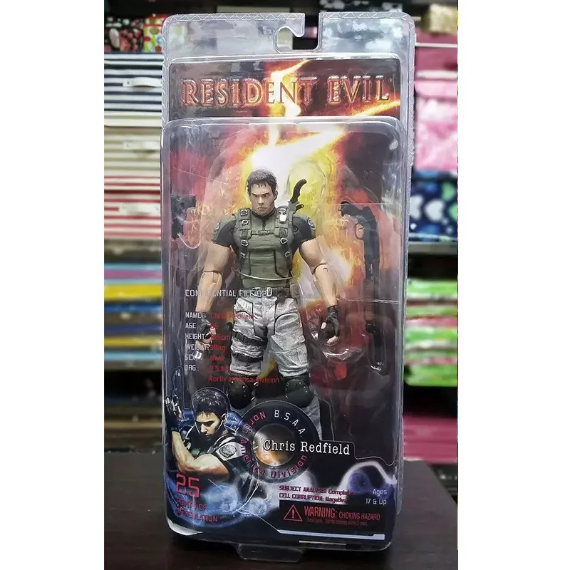 21CM Resident Evil Figure 5 Chris Redfield Action Figure PVC Model Figures Toys Collection Gifts Joint Movable