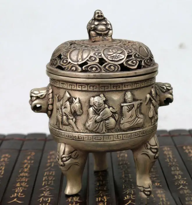 

Antique bronze antique bronze incense burner incense ornaments eight furnace Xuande furnace retro decoration Home Furnishing