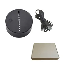 Светодиодный светильник база 3D ночник акриловая пластина монтажная панель беспроводной USB кабель