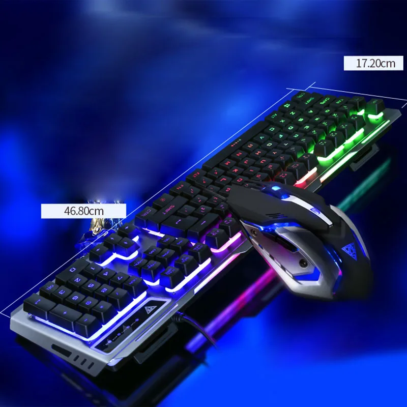 

Mechanical Gaming Keyboard Mouse Set Wired Anti-slip Breathing Light USB For Computer LSMK99