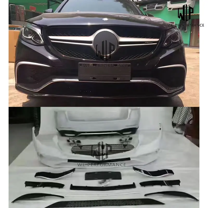 GLC200 260 300 PP Неокрашенный комплект кузова автомобиля передний и задний бампер