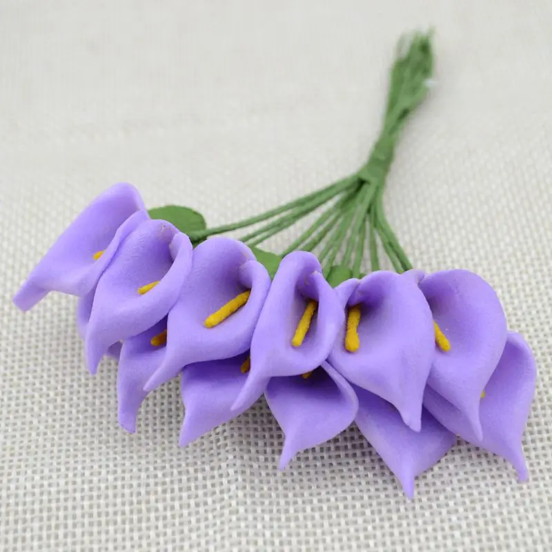 144 шт./пакет 2,5 см 11 цветов, дешевый искусственный цветок пены моделирование бумажные каллы цветок моделирования цветы