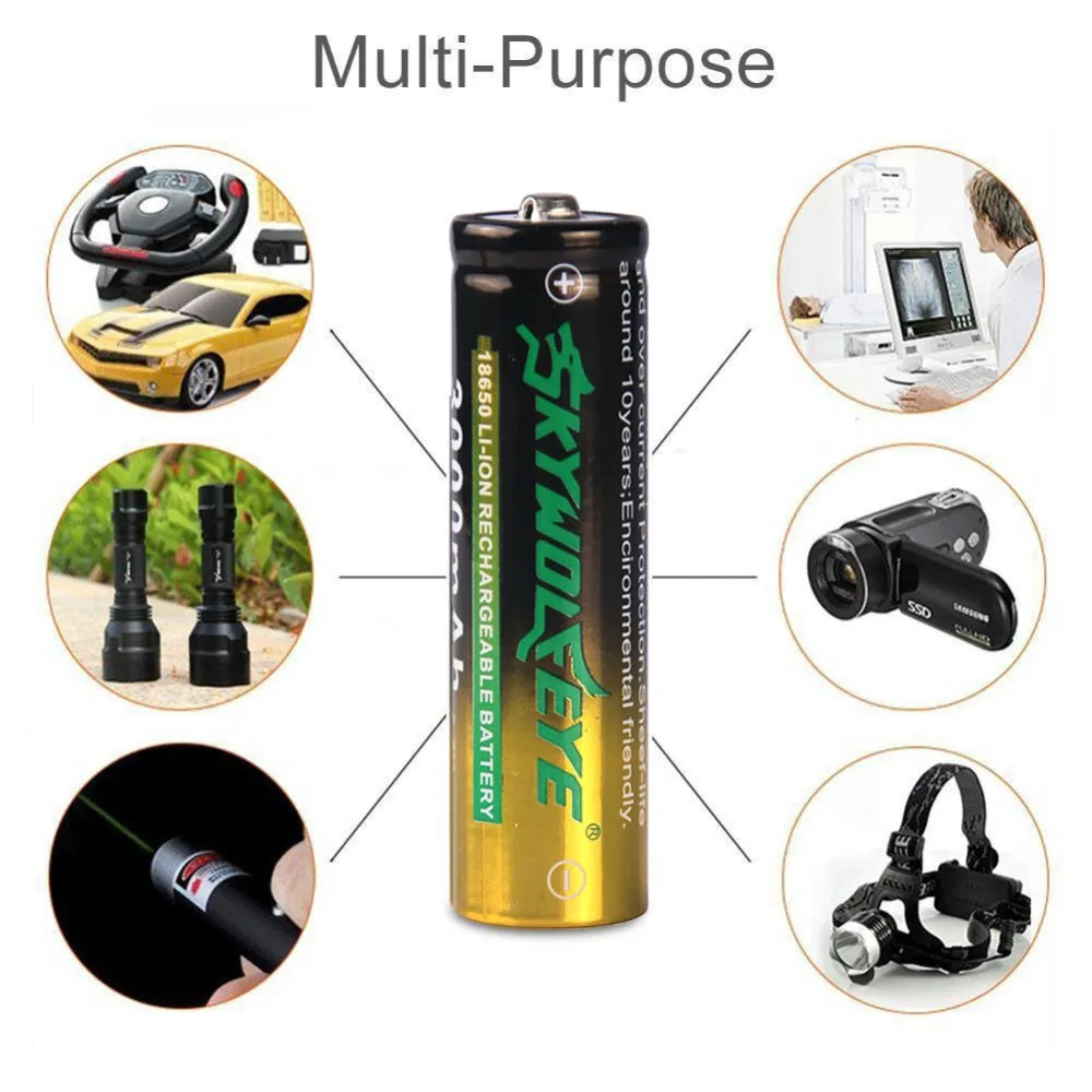 3 7 V 18650 3000 mAh литий ионная аккумуляторная батарея для фонарика лампа фонарь