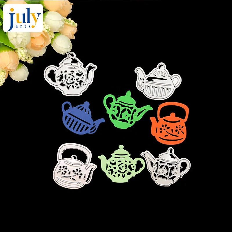 

Julyarts Decor Metal Cutting Die Teapot Teakettle Set Metal Die Cuts Cutting Dies For Scrapbooking Embossing Crafts DIY