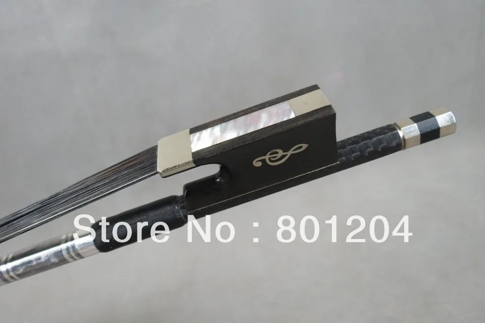 

2pcs violin carbon fiber bow 4/4(WITH BLACK BOW HAIR) with 10 hanks of WHITE violin bow hair 80cm in length