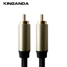 24K Gold Plate Coaxial Digital Audio Video RCA Cable SPDIF TV to Amplifier AV DVD Subwoofer Amp Connection 75 ohms RCA Line Wire