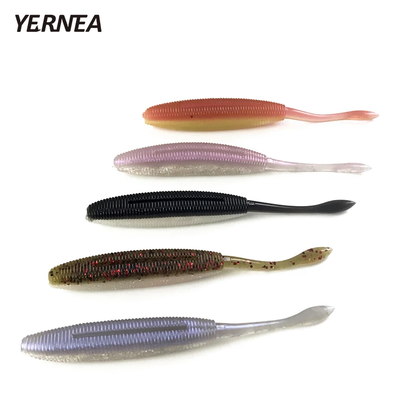 

Yernea 20pcs/lot 6.9 g 13 cm 5 Color Manual Silicone Imitation Bionic Road Sub Lure Optional Two-color Soft Bait Fishing Lure