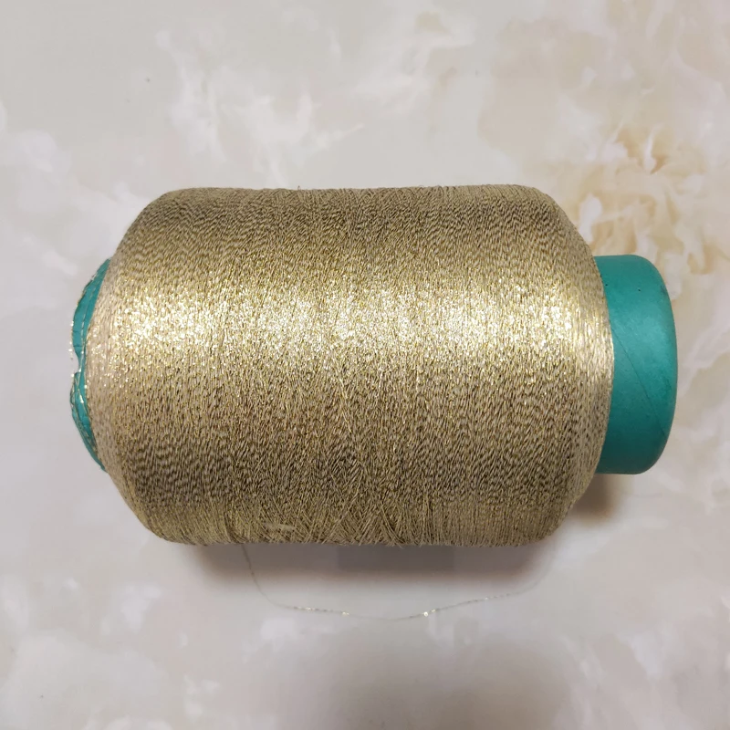 Limited 500 g Beautiful Bright Worsted Golden silk metallic Yarn unique weaving crochet yarn for knitting Sewing thread,X5080