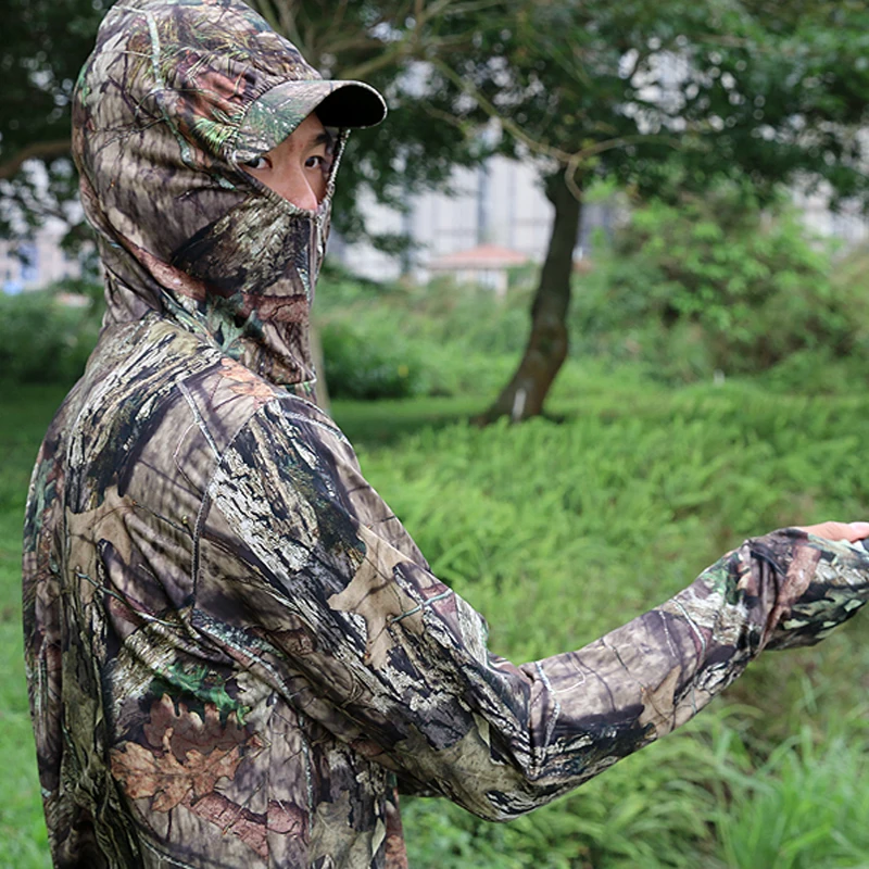 Summer Breathable Quick Drying Long Sleeve T Shirt Men Hunting Fishing Hiking Sunscreen Hooded sport t shirt long sleeve t shirt