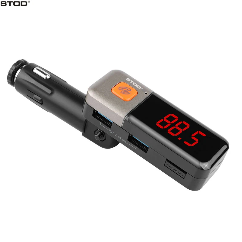 

BTOD 2 USB Car Charger 3.1A Fast Charging Battery Voltage Detect Bluetooth AUX For iPhone 7 Plus Samsung Lenovo ZTE Huawei Audio